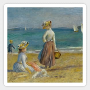 Figures on the Beach by Auguste Renoir Magnet